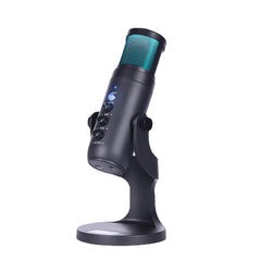 USB Microphone Stand Gaming Live Streaming RGB Light Condenser for Recording PC Computer