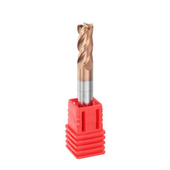 HRC58 Round Nose 4 Flutes End Mill Cutter 2R0.2-6R0.5 AlTiN Coating C ...