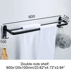 Aluminum Bathroom Shower Caddy Shelf Wall-mounted Rack Organizer Towel Holder