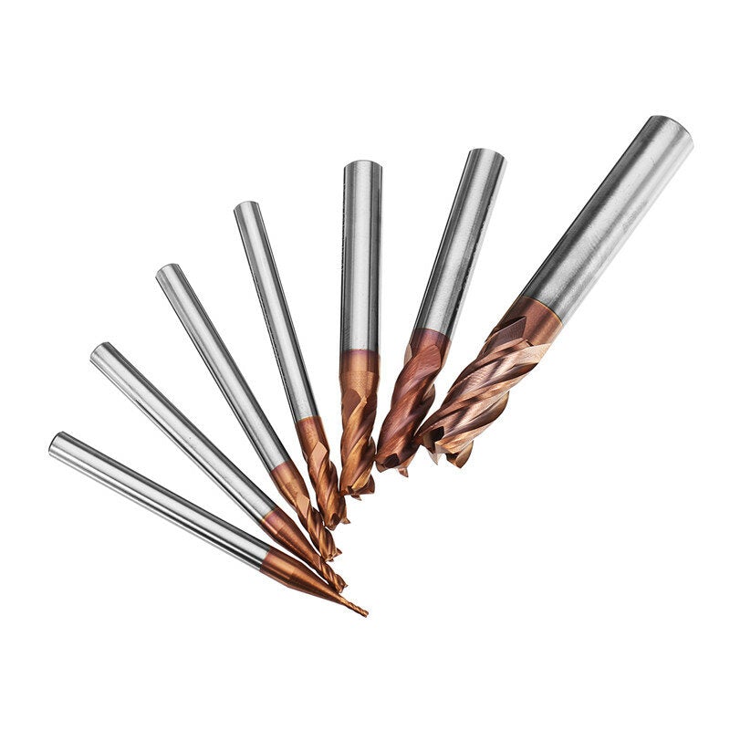 1-8mm 4 Flutes Tungsten Carbide End Mill Cutter HRC55 AlTiN Coating End Mill Cutter CNC Tool