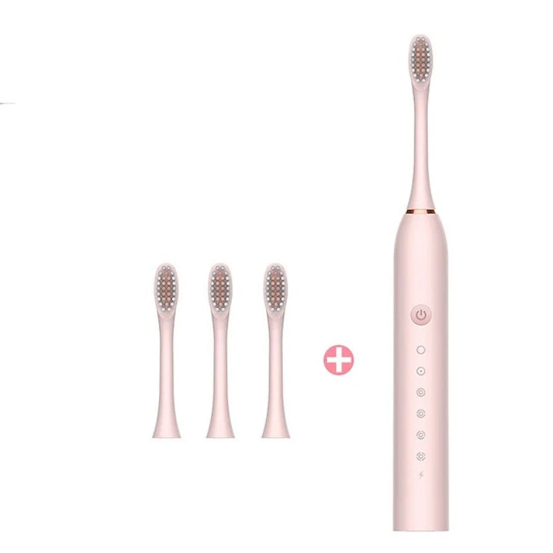 Adult Sonic Electric Toothbrush - 4 Heads, 60-Day Battery, 6 Modes, IPX7 Waterproof, Timer