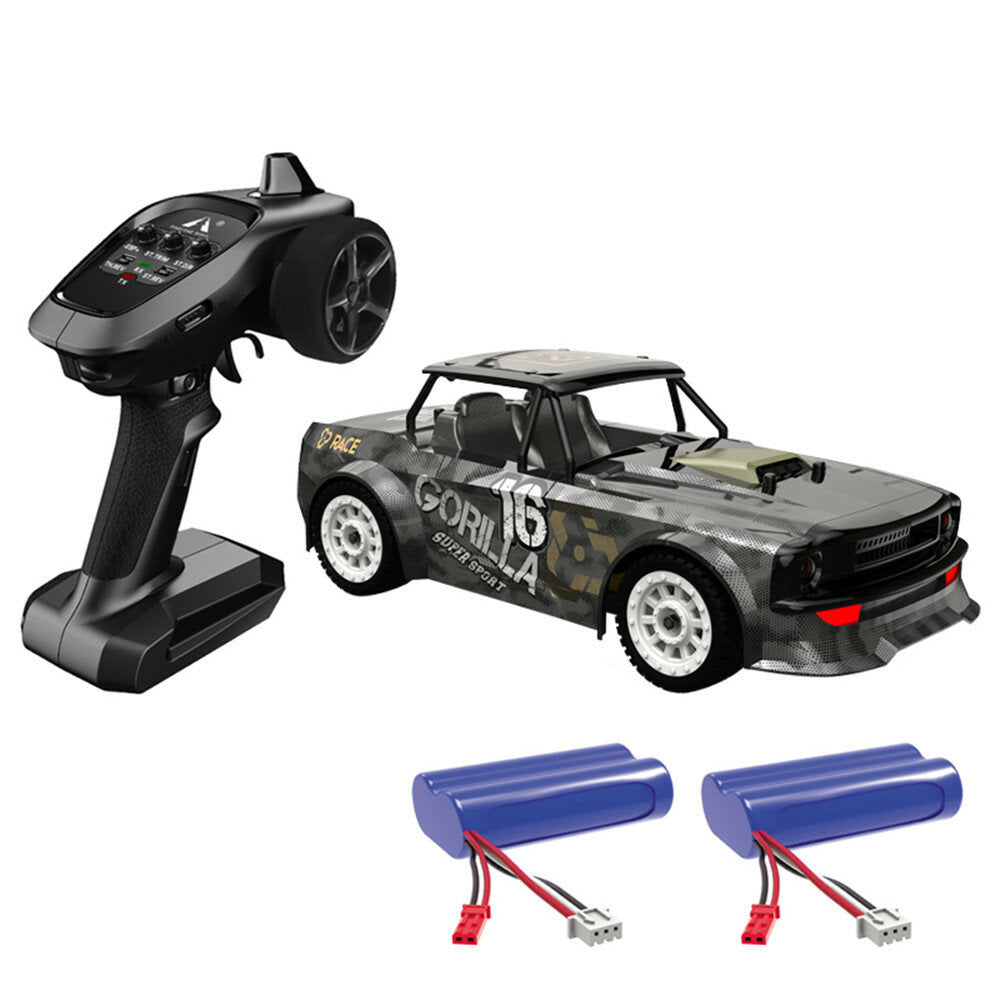 RTR Several Battery 1/16 2.4G 4WD 30km/h RC Car LED Light Drift On-Road Proportional Vehicles Model