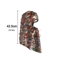 3D Leaf Camouflage Tree Full Face Mask Hood Hunting Hat Mask Army Military