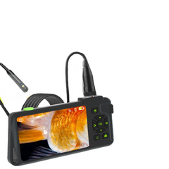 7.9mm Dual Lens 4.5-inch IPS Color Screen Industrial Borescope Waterproof Inspection Camera 3.5/5/10M Rigid Cable