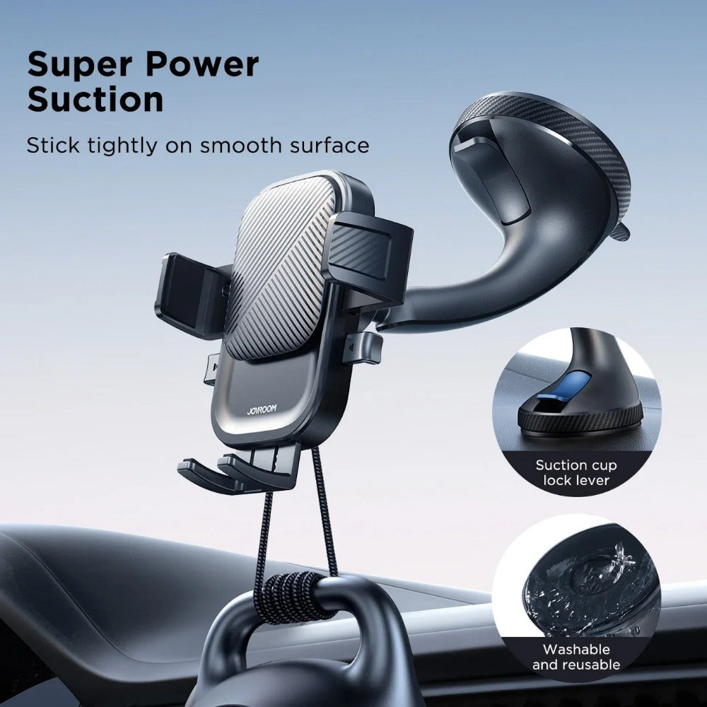 Universal Car Phone Holder Mount - Strong Suction, 360° Rotation, Hands-Free