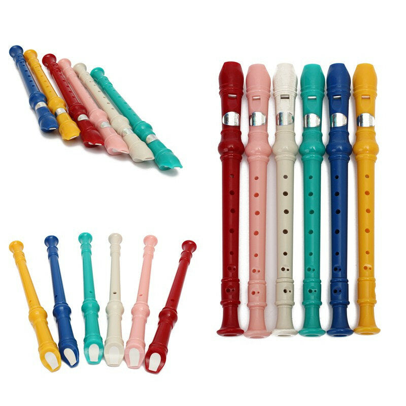 8 Hole Soprano Recorder Descant Kid Early Education Musical Instrument With Cleaning Rod and Black Storage Bag