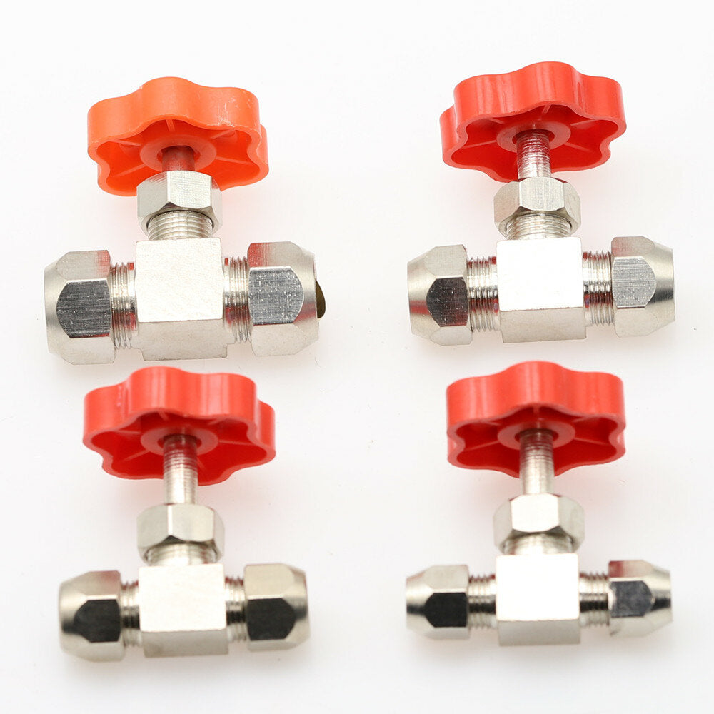 Ball Balve 6mm 8mm 10mm 12mm Pipe Orange Plastic Handle Metal High Pressure Durable Tube Needle Type Globe Valve