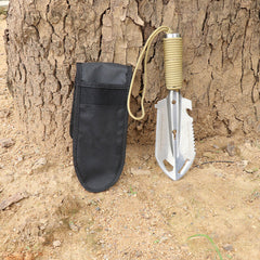7-in-1 Tactical Shovel EDC Multi-function Survival Spade Peeler Saw Bottle Opener Screwdriver Hexagonal Wrench Camping Emergency Tools