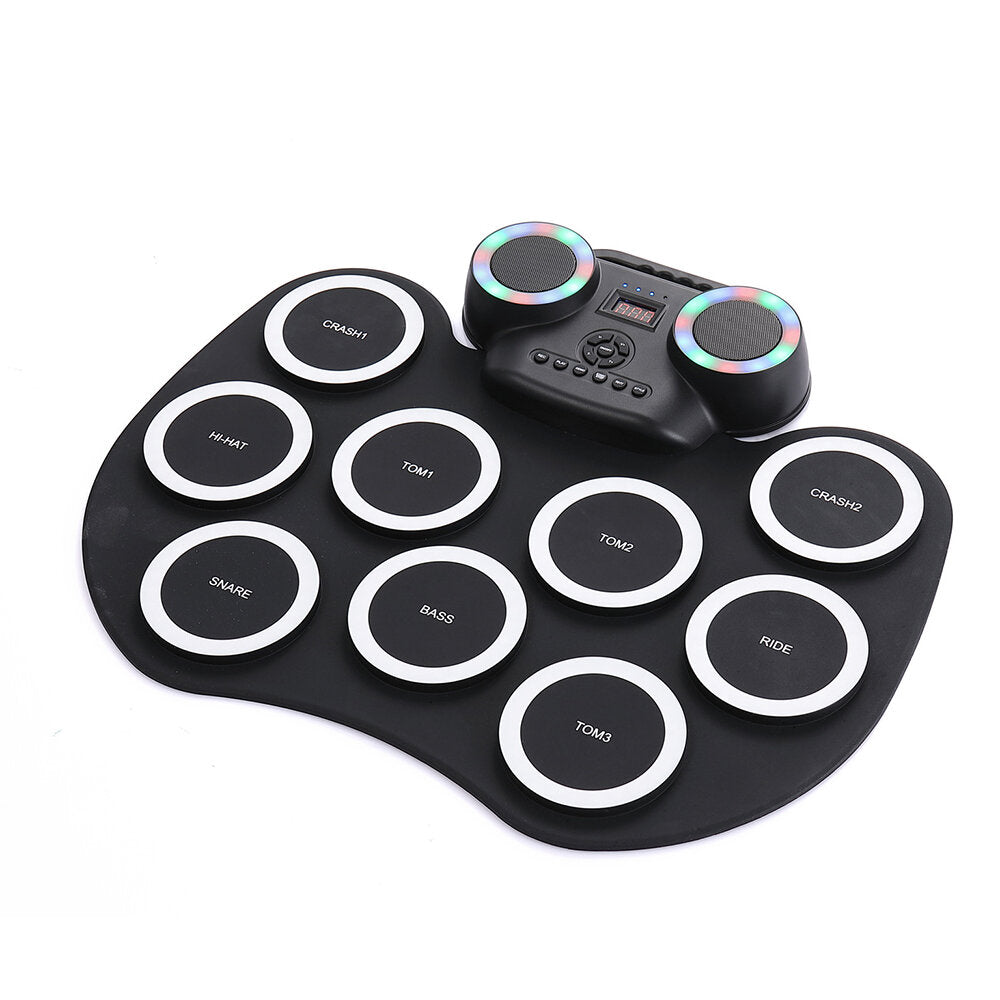 Portable Hand Roll Electronic Drum Flash Bluetooth Drum Set with Built-in Lithium Battery Speaker