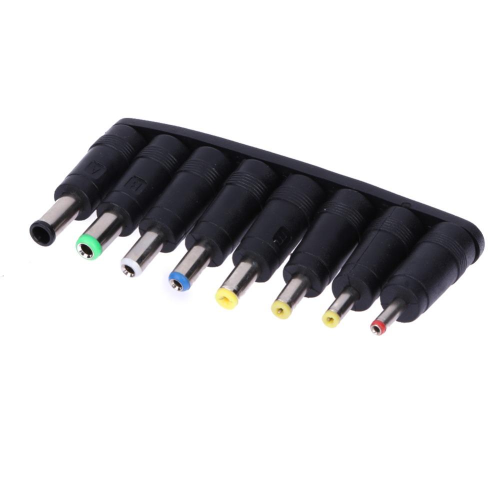 Universal 8pcs Angled Tips Power Adapter Supply Socket Plug Connector