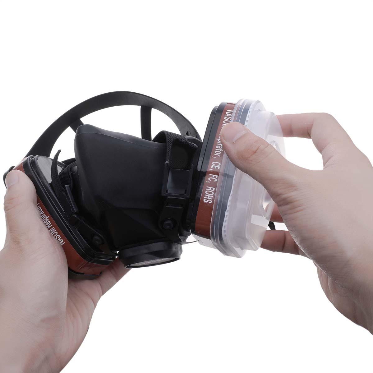 Half Face Gas Mask Respirator Painting Spraying Safety Work Filter Dust Mask