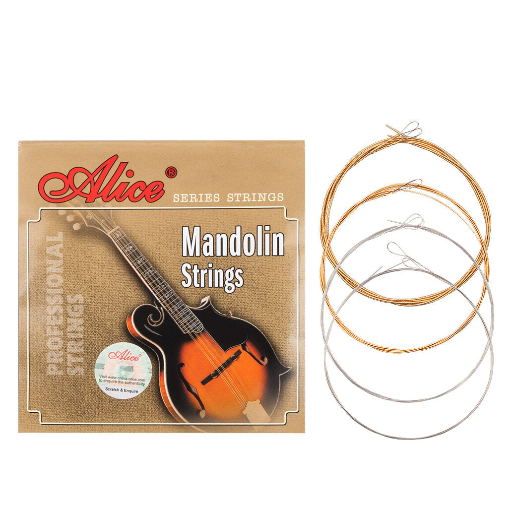 AM05 Mandolin Strings Set 0.011-0.040 Coated Copper Alloy Wound Plated Steel 4 Strings