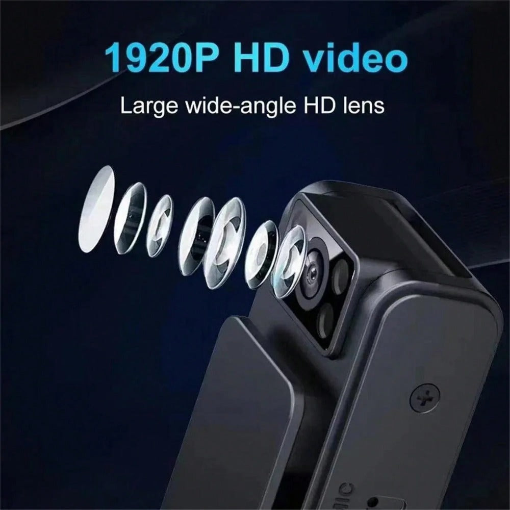 HD 1080P Car DVR Handheld Clip-On Law Enforcement Recorder Night Vision Portable Mini Camera, Smart