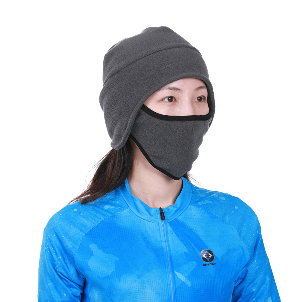 Motorcycle Full Face Mask Unisex Winter Ski Warm Mask Fleece Hat Ear Protection Riding Headgear