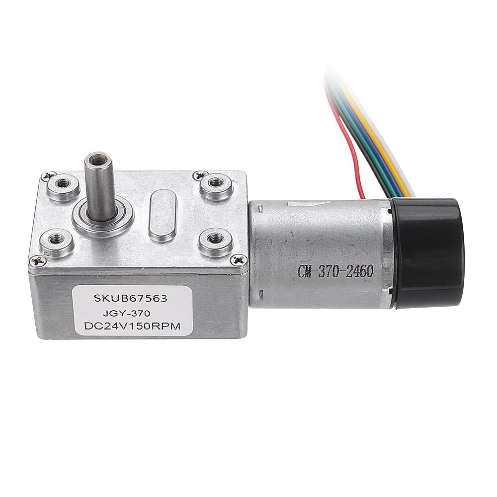 DC 24V Motor Reduction Gear Turbine Worm Self-locking Encoder Signal Feedback Motor