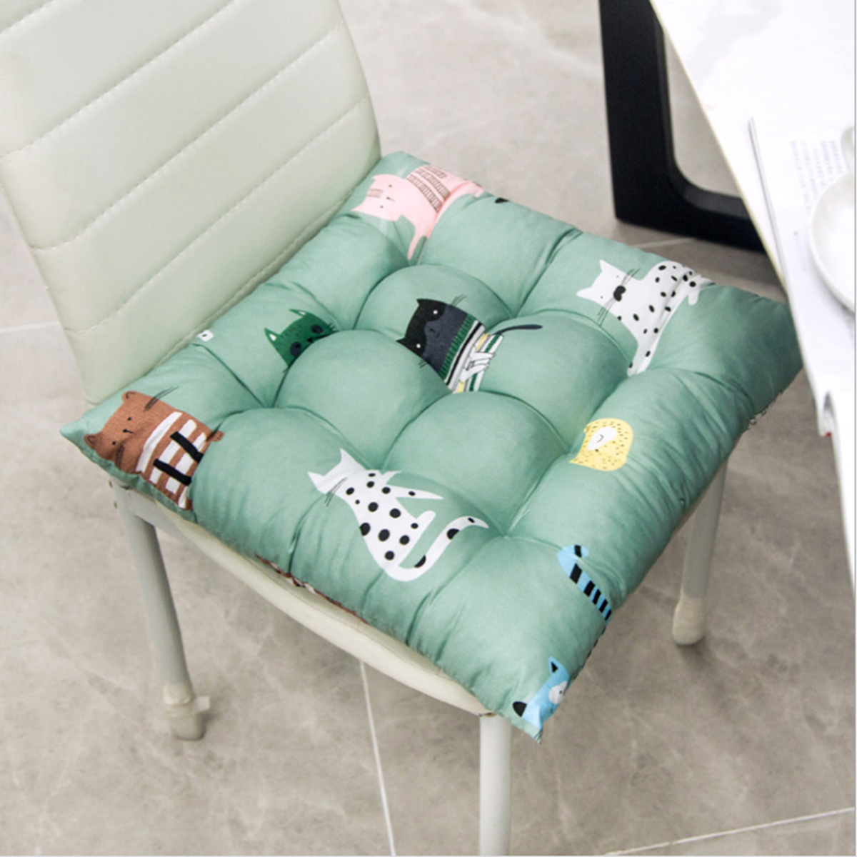Cotton Chair Pad Thicker Cushion Office Seat Sofa Floor Mat Cover Warm