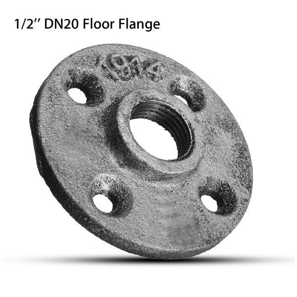 1/2 Inch Cast Iron Steel Tube Pipe Floor Flange Pipe Fitting Wall Mount