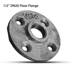 1/2 Inch Cast Iron Steel Tube Pipe Floor Flange Pipe Fitting Wall Mount