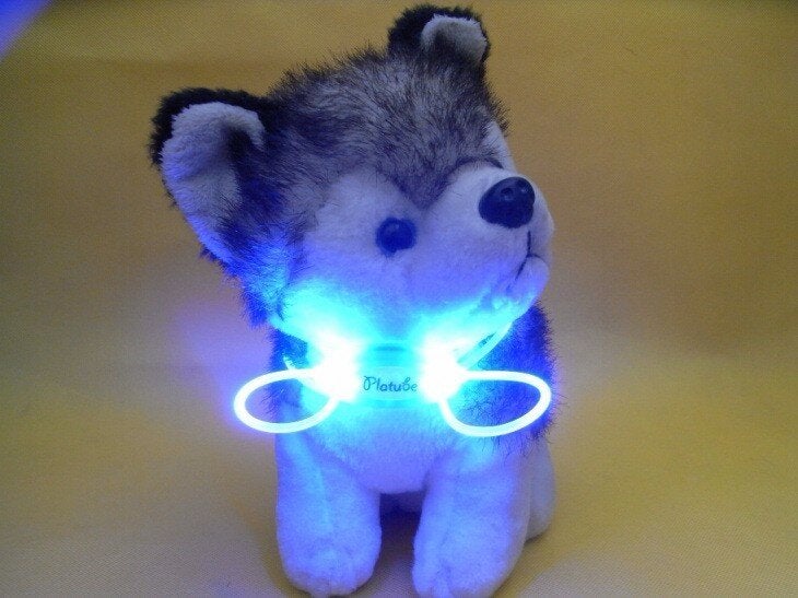 Colorful LED Pet Dog Collar Chain Luminous Light LED Dog Cat Night Light Collar