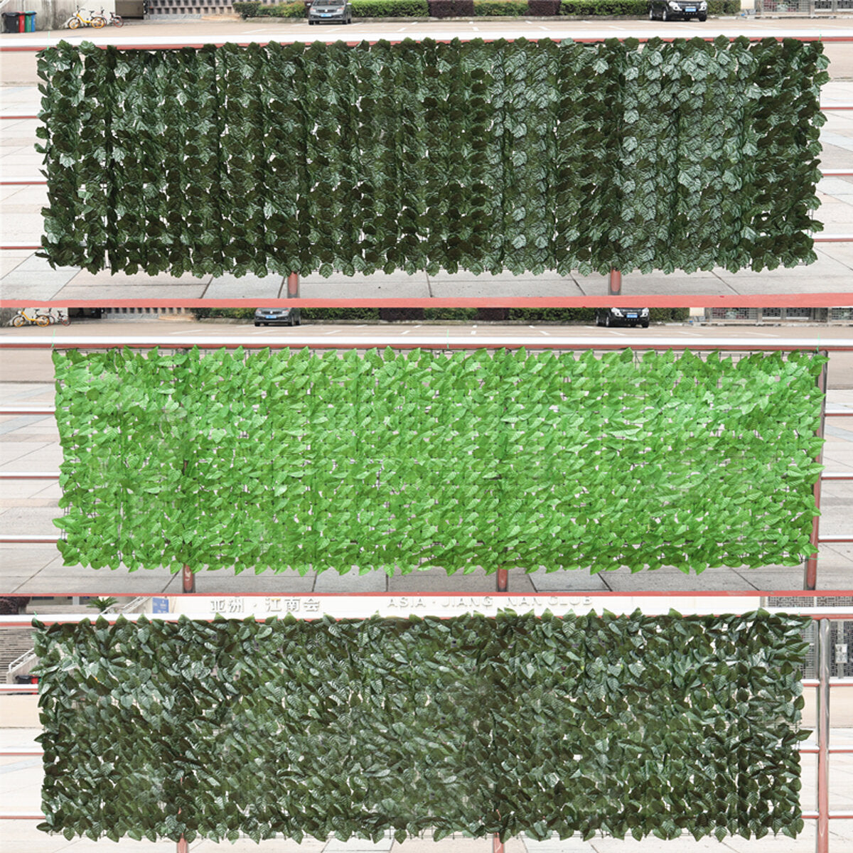 100x300CM Artificial Privacy Fence Screening Roll Garden Artificial Ivy Leaf Hedge Fence For Outdoor Indoor Patio Decoration Yard Garden Fence For Balcony Guardrail Decor