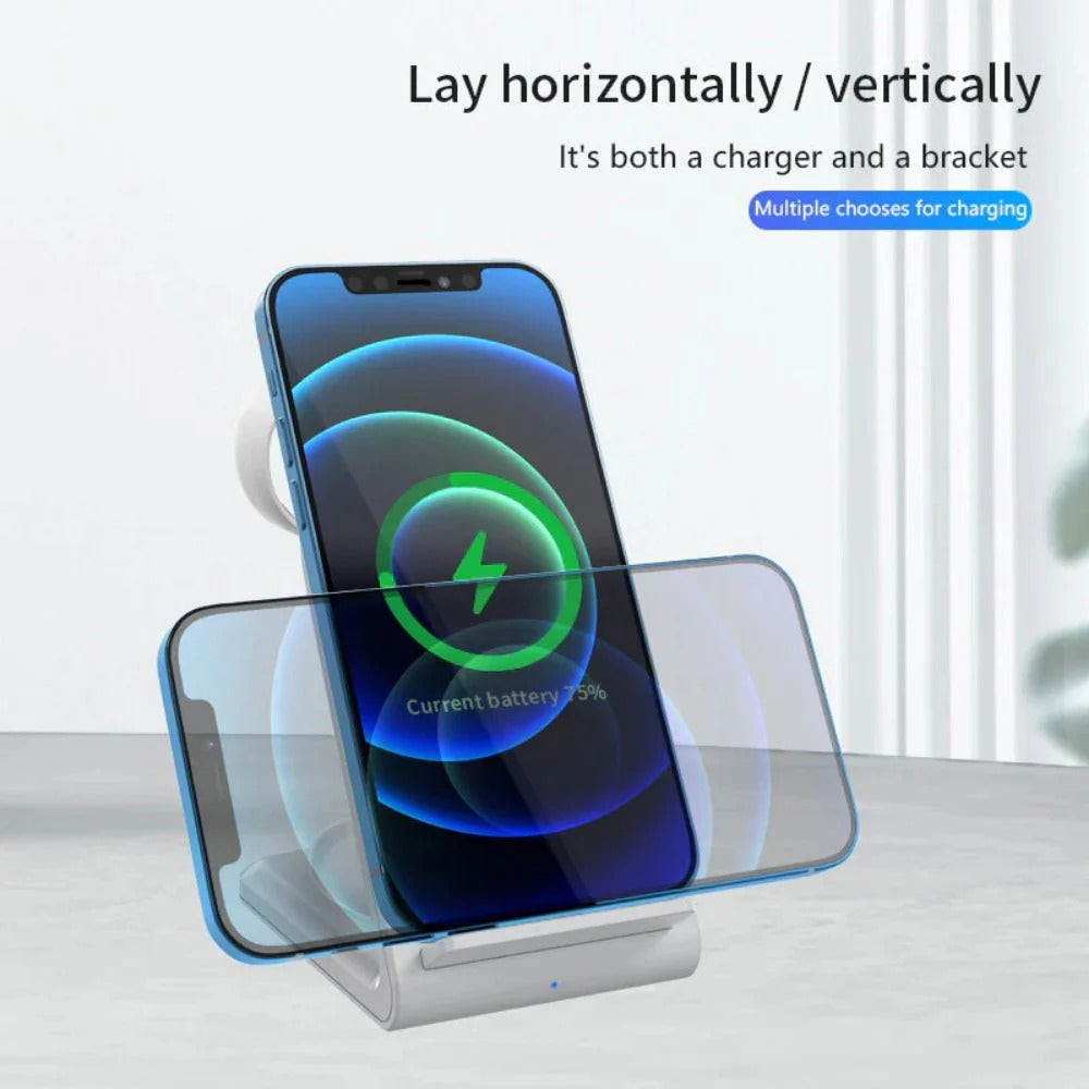 Fast Wireless Charger Stand for iPhone, Samsung, Hui, Oppo, AirPods, Apple Watch