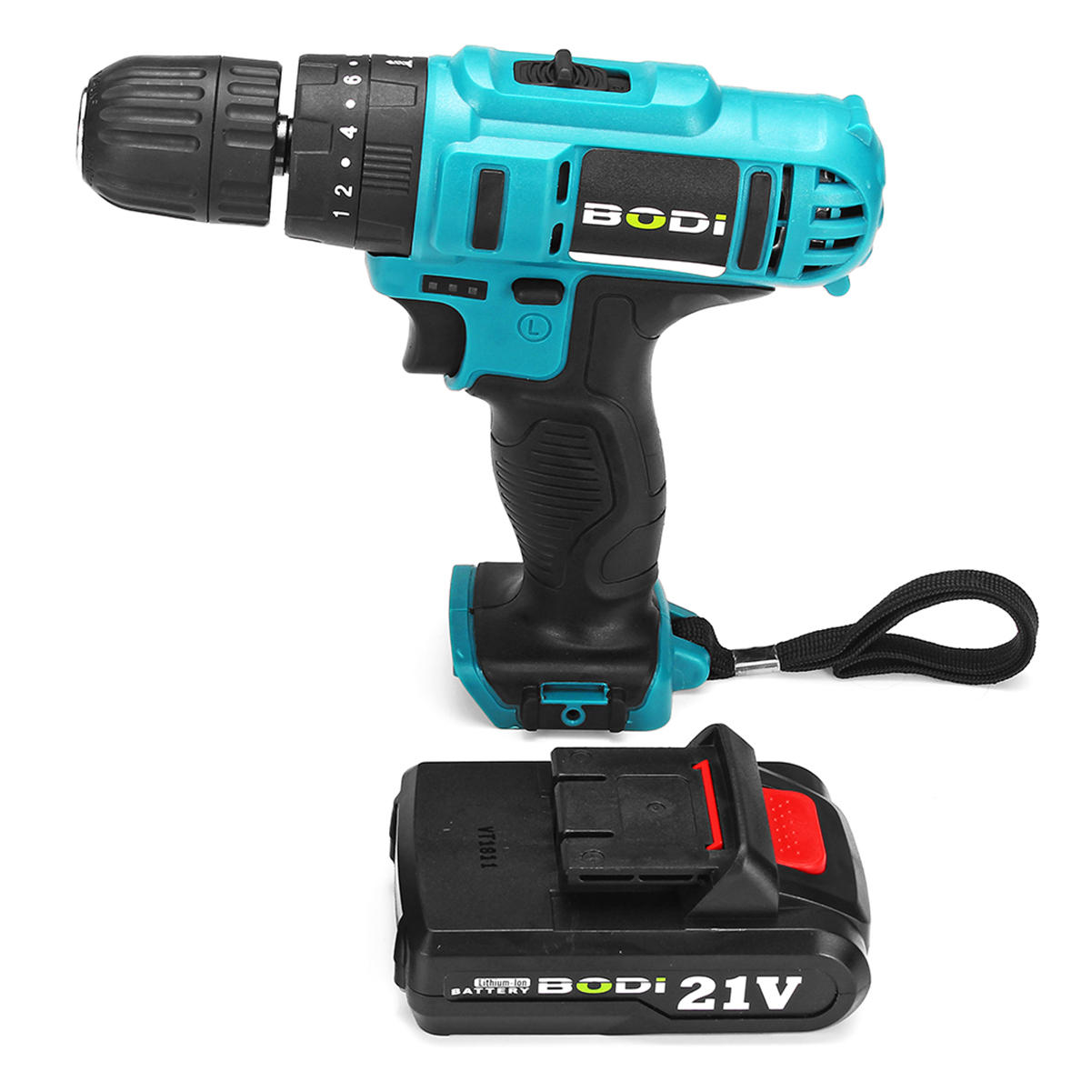 21V 2-Speed Electric Cordless Power Drills Kit 3/8" Driver Screwdriver