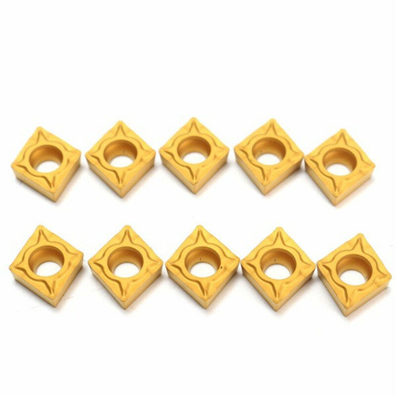 10pcs CCMT060204-HM YBC251 Carbide Insert Titanium Coated Carbide Cutter