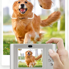 Vintage HD Digital Camera, Portable Travel & Home Use, Mini Dual Front & Rear Selfie Camera