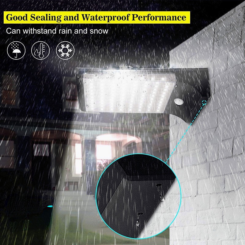 48 LED Solar Light PIR Motion Sensor Security Wall Lamp Outdoor Garden Lighting For Courtyard Street