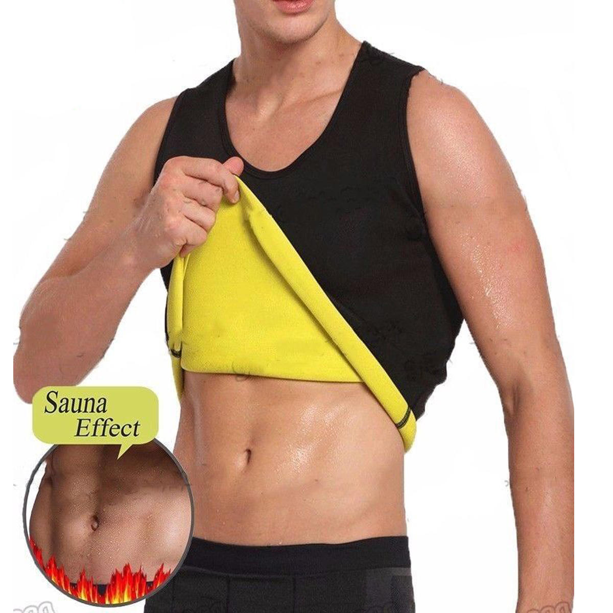 Sweat Sauna Body Shaper Men Vest Thermo Neoprene Trainer Sliming Waist Belt Tracksuit