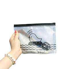 Creative cute chick translucent frosted pull side pouch debris lovely minimalist large capacity bag