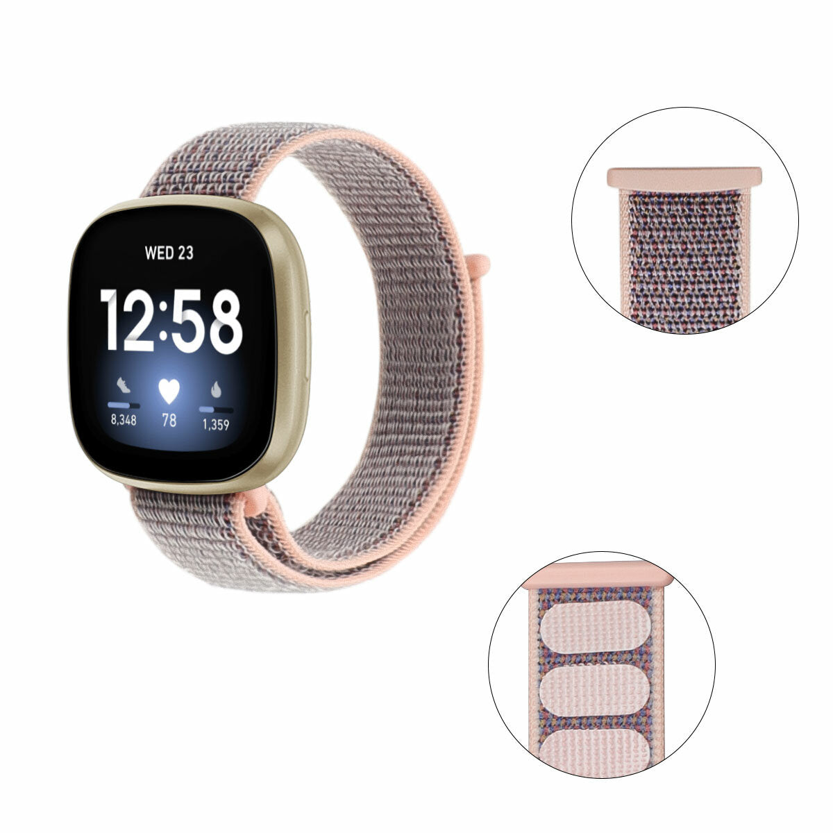 Sport Loop Replacement Strap Smart Watch For Fitbit Versa 3