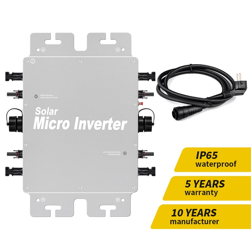 1200W Solar Grid Tie Inverter Input DC22V-48V to AC110V/220V WVC on grid Micro Power Inverter WIFI Version