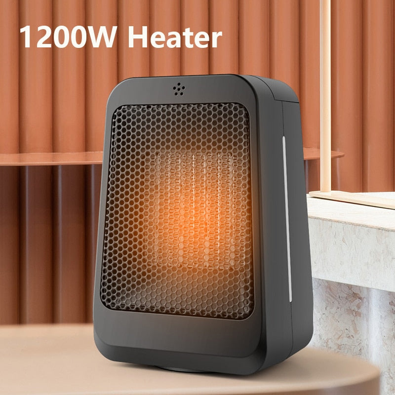 1200w Electric Heater 110/220V Fan Heater for Home Fast PTC Heating Remote Control Desktop Winter Room Heater Warmer Machine