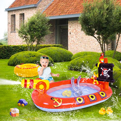 Pirate Boat Inflatable Swimming Pool Children Fountain