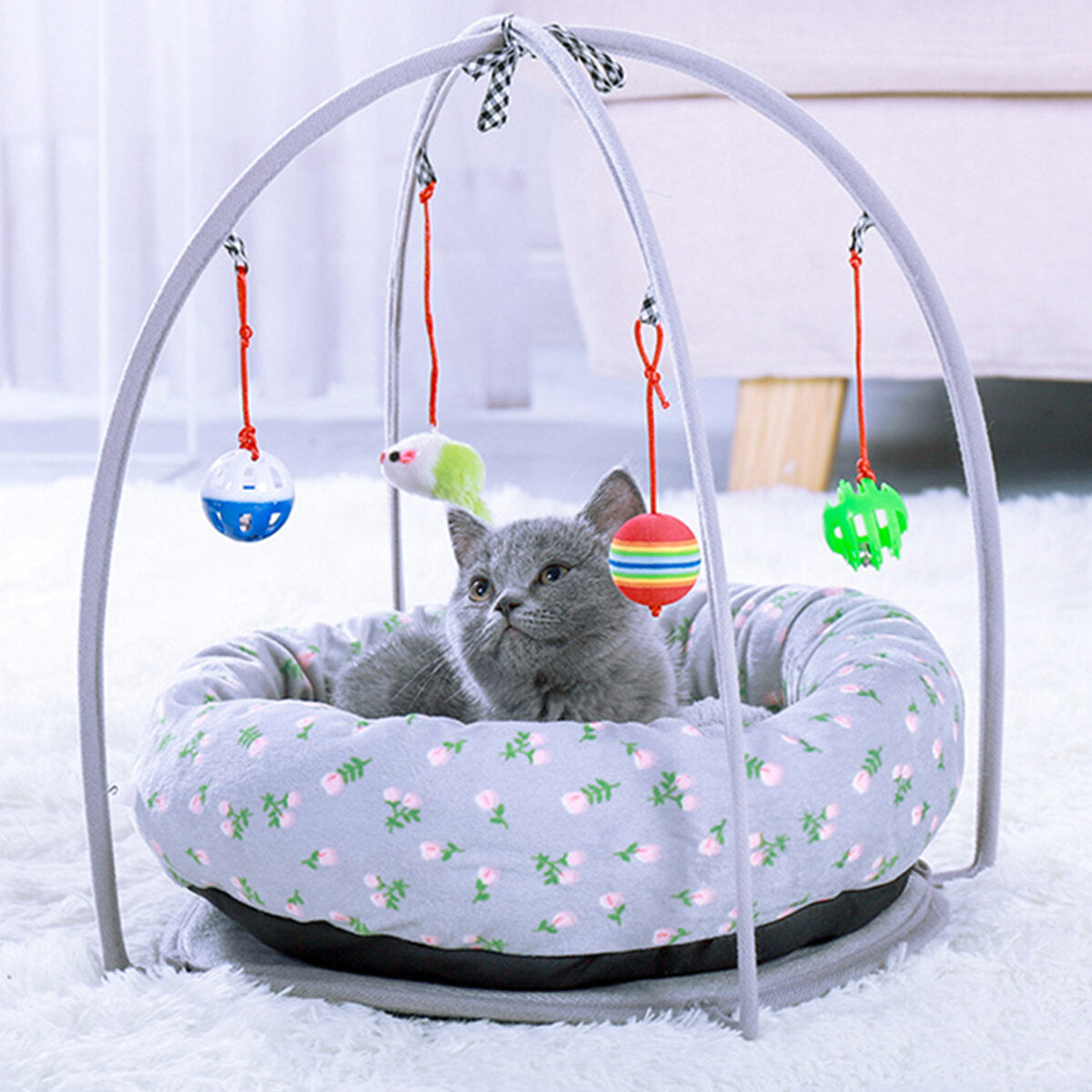 Dog Nests Cat Bed Removable Cat's House Kennel Four Seasons Universal Multi-functional Toy Cave Pet Cushion Mats Cat Mattress