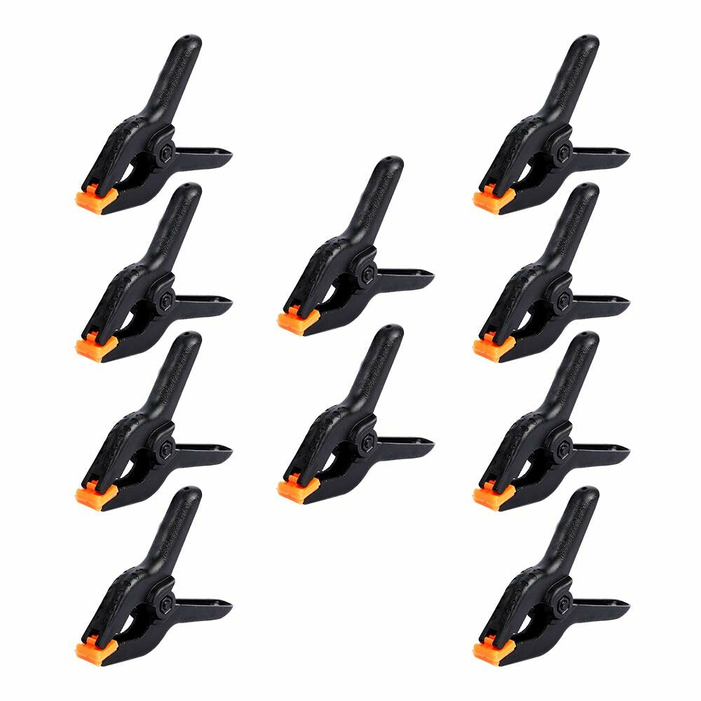 10pcs Ratchet Bar Clamp Set 2-6 Inch, Woodworking A-Clip, Ergonomic Grip for DIY Crafts