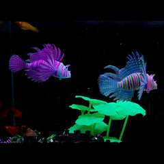 Glow In The Dark Artificial Aquarium Lionfish Ornament Fish Tank Jellyfish Decorations