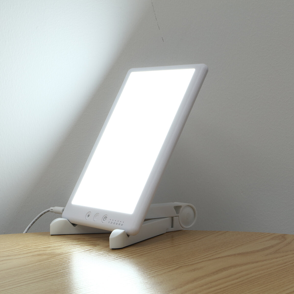 Elfeland 12W 100-240V AC 6500K LED Treatment Lamp with Dimming and Memory Function 1.8M White Power Cord and Bracket