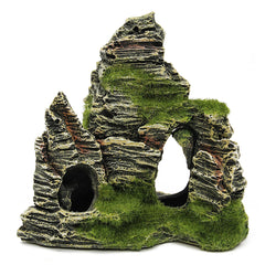 Mountain View Aquarium Rock Cave Stone Tree Bridge Fish Tank Ornament Decorations