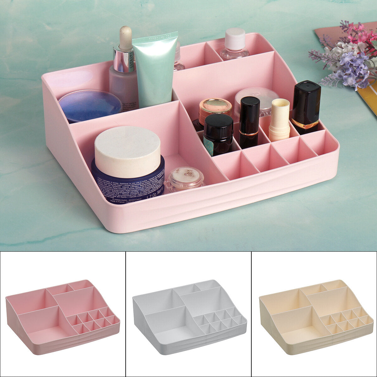 Women Cosmetic Storage Box Jewelry Makeup Organizer Case Perfume Display Holder