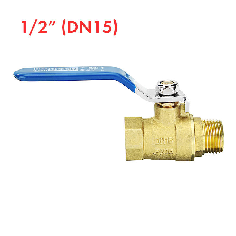 3/8" 1/2" 3/4" Brass Ball Valves Two Piece Inline Lever Handle BSP Male x Female Thread