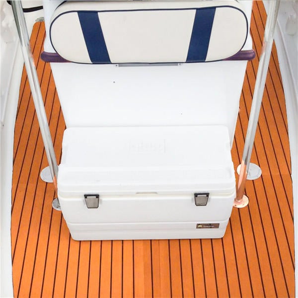 600x2000x6mm EVA Foam Sheet Orange with Black line Teak Synthetic Boat Decking Pad