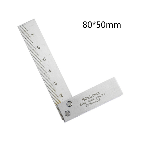 Premium Stainless Steel Right Angle Ruler High Precision 90 Degree Laser Etched Scale Wide Seat Design Multiple Sizes