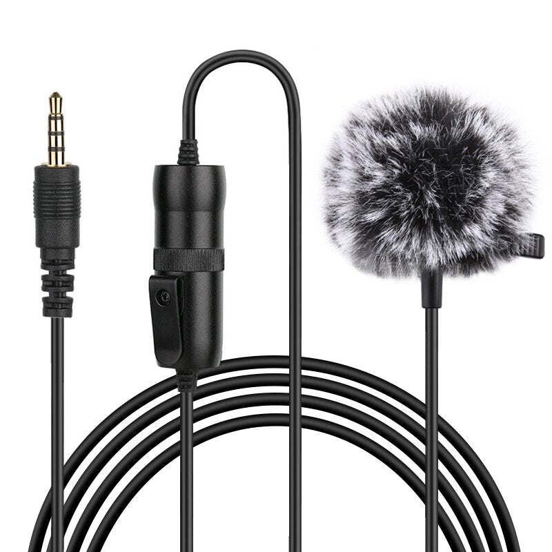 6M 3.5mm Jack Microphone M1 Omnidirectional Condenser Recording Live Vlogging Video Lavalier