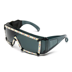 White LED Glasses Light Up Glow Sunglasses Eyewear Shades Nightclub Party Decor