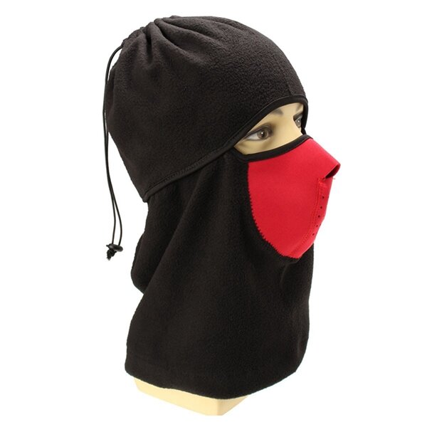 Unisex Fleece Neck Warmer Scarves Snood Face Mask Ski Hat Cap