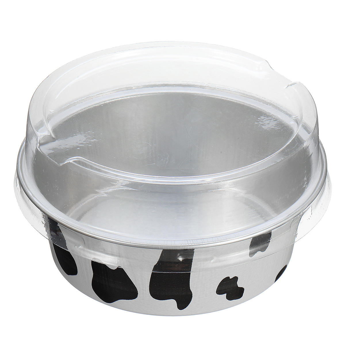 100Pcs/Set Round Aluminum Foil Cake Cup Reusable Baking Mold Muffin Case with Cover