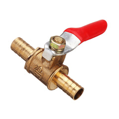 8/10mm Hose Barb Inline Brass Shutoff Mini Ball Valve Pipe Fitting 180 Handle Water Gas Fuel Line