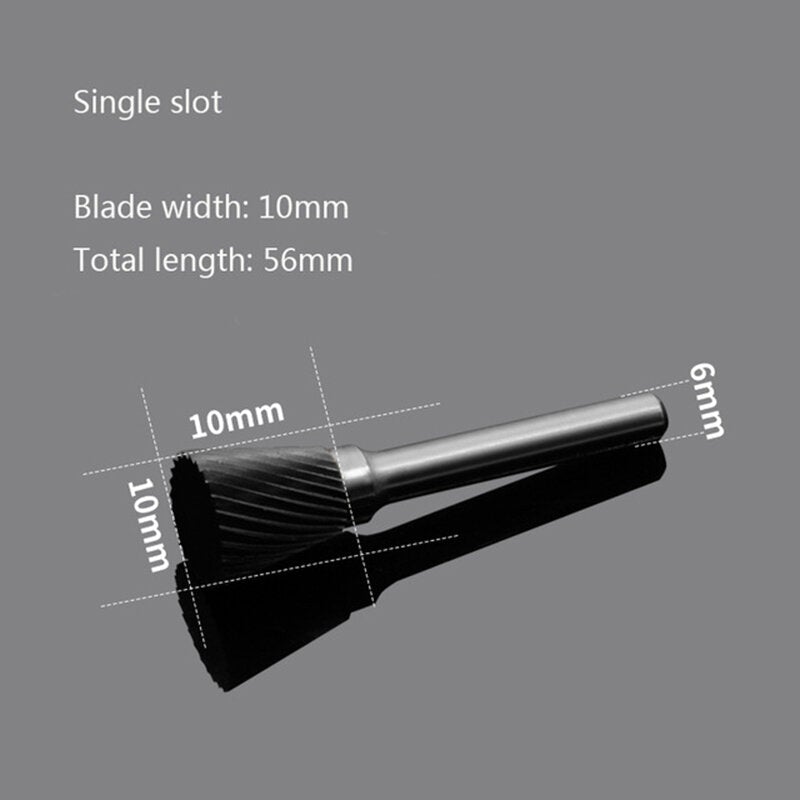 Tungsten Steel Wood Carving Milling Cutter N-type Inverted Cone Rotary File